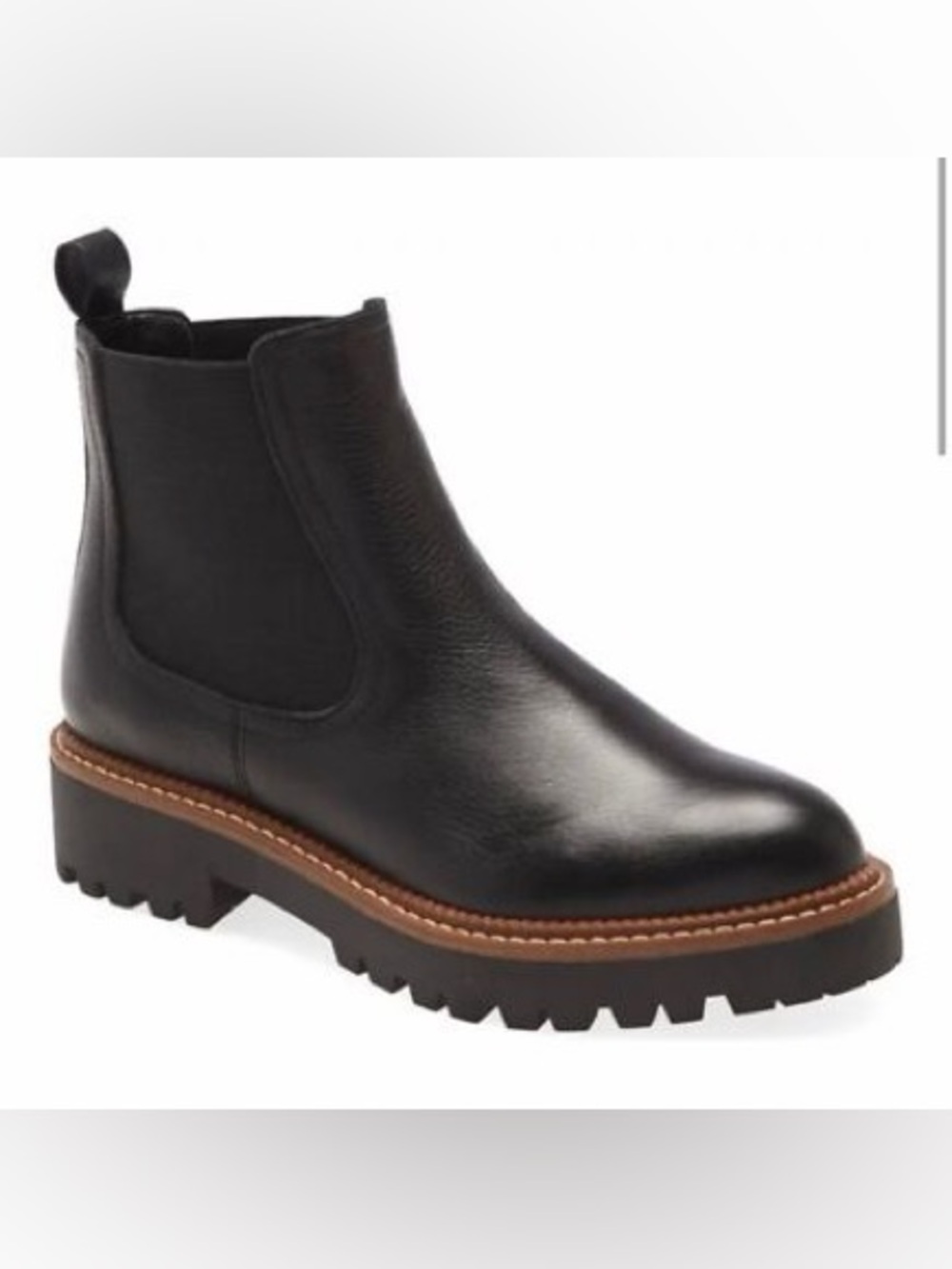 Caslon-NWOT sz9- Black Leather Chelsea Water Resistant Boots